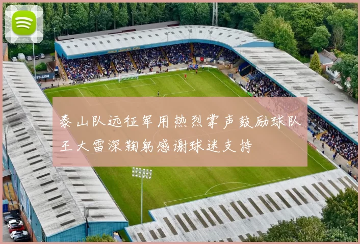 泰山队远征军用热烈掌声鼓励球队王大雷深鞠躬感谢球迷支持